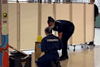 A 79-year-old woman was left with serious arm injuries following the incident.