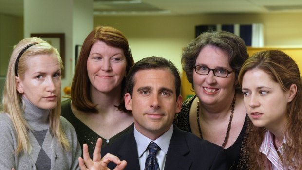 Steve Carrell plays a dysfunctional boss in The Office. 
