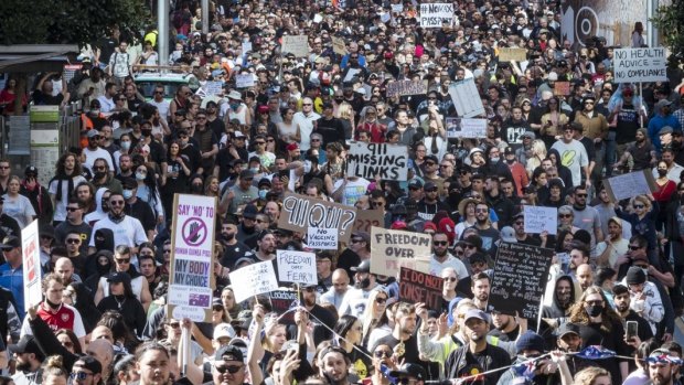 Thousands of protesters stormed the streets of Melbourne’s CBD on Saturday.