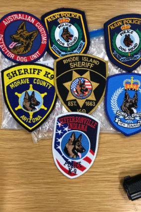 A selection of the patches seized.