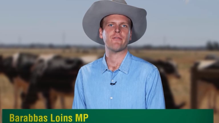 Humphries as Barabbas Loins on SBS's The Feed.
