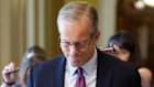 Senate Majority Leader John Thune, at the US Capitol on Sunday (Monday AEST). 