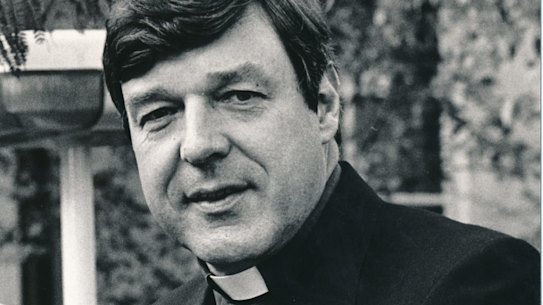 Father George Pell (right) was 46 when he was named as an assistant bishop for Melbourne.