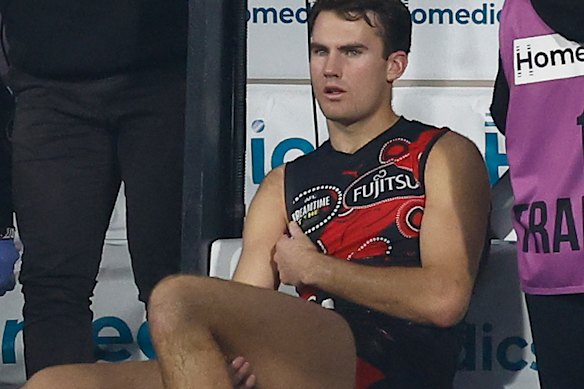 Important Essendon key defender Zach Reid.