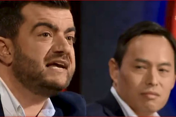 Sam Dastyari and Q&A panellist John Lee.