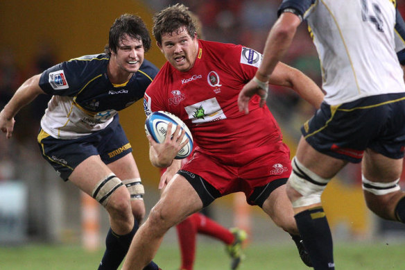 Greg Holmes playing for the Reds in 2012.