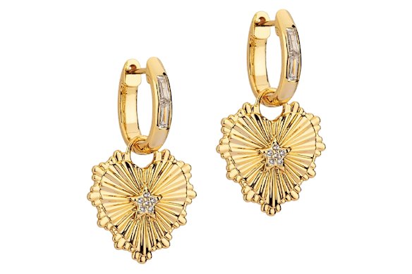 “Founder Heart” earrings.