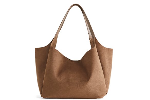 Sussan “Faux Suede Tote” bag.