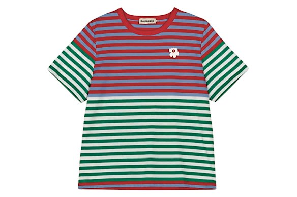 Marimekko Tasaraita Unikko “Kioski” T-shirt.