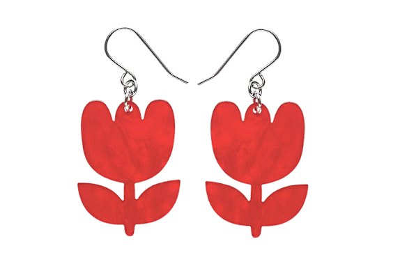 Floral accent earrings from ErstWilder.com.