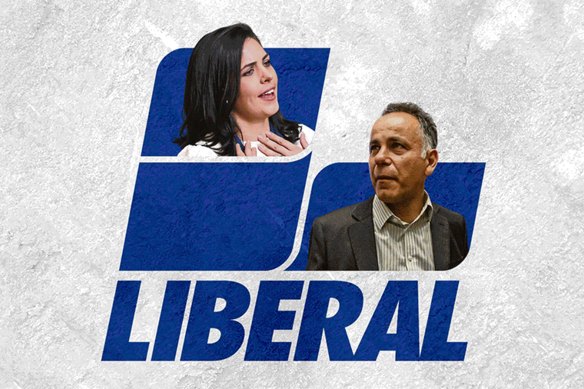 Moira Deeming, John Pesutto and federal Liberal leader Peter Dutton.