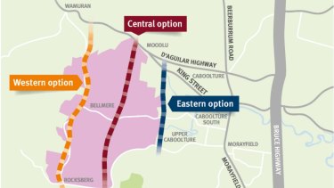 The central option of these future western Brisbane highway alternatives has been chosen as the preferred route.