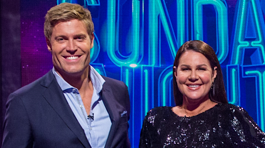 Chris Brown and Julia Morris host Sunday Night Takeaway on 10.