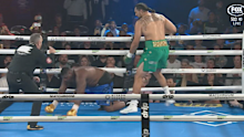 Teremoana Teremoana in his demolition of DAndre Savage.