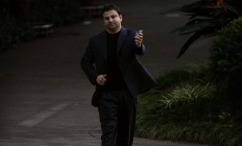 Mr Ange is said to have blamed former brothel owner Eddie Hayson, pictured in 2006, for firebombing his business.