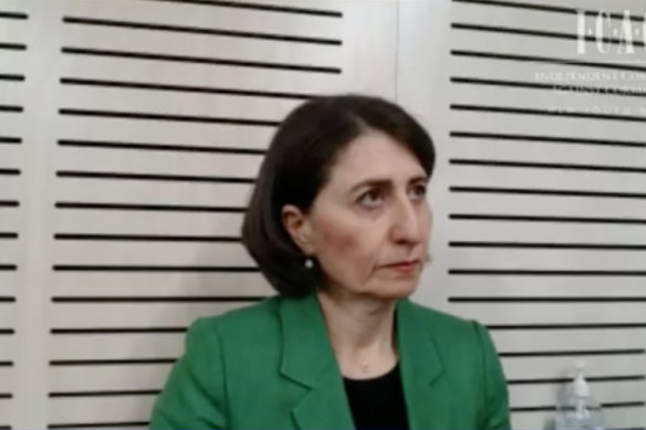 Former NSW premier Gladys Berejiklian at the ICAC on Friday.