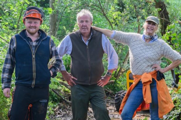 Kaleb Cooper and Jeremy Clarkson Diddly Squat Farm