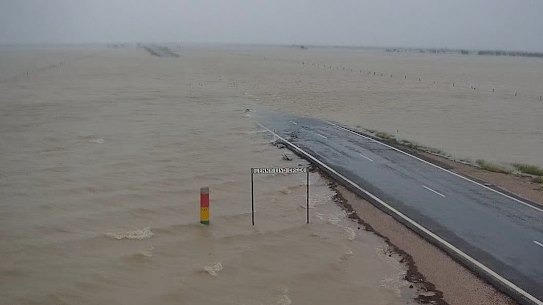 Jenny Lind Creek seen flooded on the Carpentaria Shire Council’s camera.