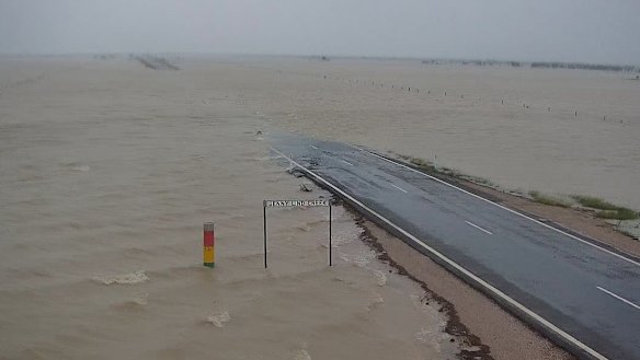 Flooding at Jenny Lind Creek, captured on the Carpentaria Shire Council’s camera.