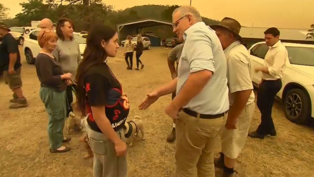 The Prime Minister received a cold response from residents of fire-devastated Cobargo in NSW.