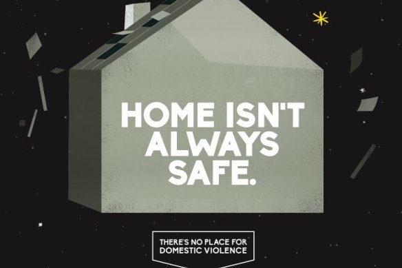 Material from the government's "Help is here" domestic violence awareness campaign.