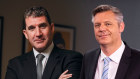HT&E chief executive Ciaran Davis (left) and Seven West Media CEO James Warburton (right)