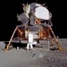 Buzz Aldrin and the Lunar Module on the moon.