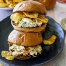 Lobster rolls with yuzu mayo and potato chips.