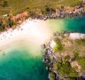 Located 90 minutes drive out of Nhulunbuy, where two perfect beaches meet at a rocky island, Lonely Beach is dead-set from a film set.