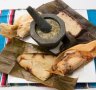 A platter of tamales at the Tamaleria and Mexican Deli in Dulwich Hill.