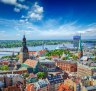 Aerial view of Riga centre from St Peter's Church, Riga, Latvia.  