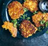 Crunch time: Carrot, parsnip and parmesan latkes.