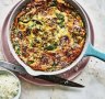 Mushroom and spinach frittata.