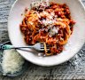 White fish spaghetti bolognese.