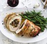 Jill Dupleix's turkey roll with chorizo, kale and lemon.