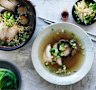 While chicken soup is always comforting, this Asian version has an advantage: it’s more interesting.