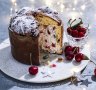 Ice-cream-stuffed panettone.
