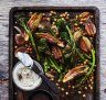 Warm zaatar roasted broccolini and witlof salad. 