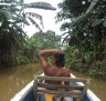 Boat trip to Embera Quera village, Panama. 