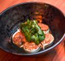 Blue swimmer crab dumplings.