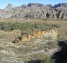 The sandstone formations stretch for miles.