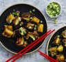 Adam Liaw's miso roasted eggplant.