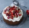 There's no need to cut and fill this sponge cake - simply spread the whipped cream on top.