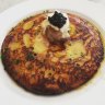 The smoked fish and caviar-topped Johnnycake at Neptune Oyster.