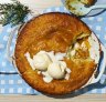 Golden syrup pudding.