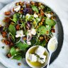 Pumpkin, spinach and roasted chickpea salad.