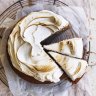 Spiced sweet potato cake with 'marshmallow' topping.