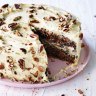 Burnt butter parsnip cake with caramelised white chocolate icing.