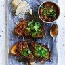 Adam Liaw's red wine mince on toast.