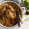 Serve this roast chicken and rice with salad greens, yoghurt and your favourite spicy sauce.